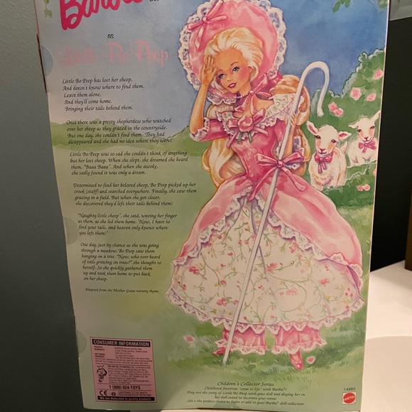 Mint condition 1995 Barbie Little Bo Peep Children's Collector Series NIB #3 - Picture 2 of 2